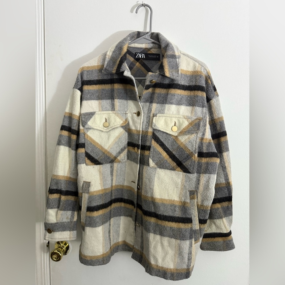 Zara Oversized Button Down Jacket